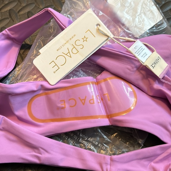 L*SPACE Set Zinnia Bikini Top and Camacho Bikini Bottom Classic Size L in Jewel - Picture 13 of 16